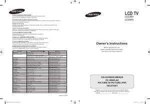 Manual de uso Samsung LE23R86WD Televisor de LCD