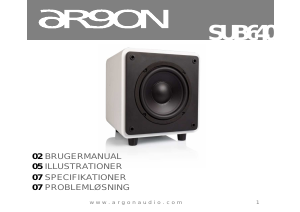 Brugsanvisning Argon SUB640 Subwoofer