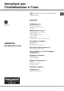 Manuale Hotpoint-Ariston EU AQD 697D 1071D Lavasciuga