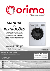 Mode d’emploi Orima ORM 1281 W Lave-linge