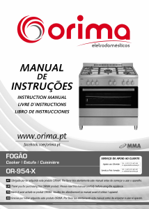 Manual Orima OR 954 X Fogão
