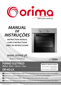 Manual Orima OR 40 LX Forno
