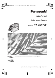 Mode d’emploi Panasonic NV-GS17EF Caméscope