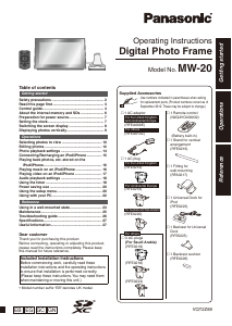 Manual Panasonic MW-20EG Digital Photo Frame