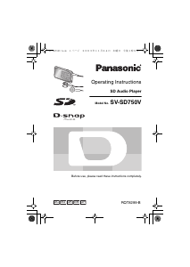 Handleiding Panasonic SV-SD750V D-Snap Mp3 speler