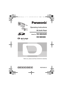 Handleiding Panasonic SV-SD350V D-Snap Mp3 speler