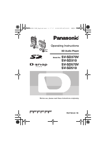 Manual Panasonic SV-SD310 D-Snap Mp3 Player