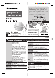 Manual Panasonic SL-CT830 Discman