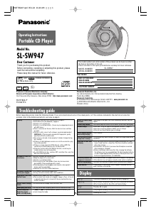 Manual Panasonic SL-SW947 Discman