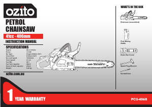 Manual Ozito PCS-406B Chainsaw