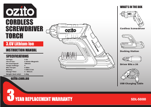 Handleiding Ozito SDL-5000 Schroefmachine