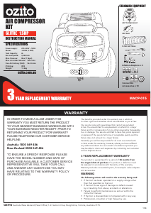 Handleiding Ozito MACP-015 Compressor