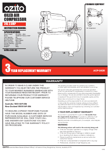 Manual Ozito ACP-2420 Compressor