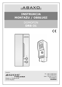 Instrukcja Abaxo DRS-31 Domofon