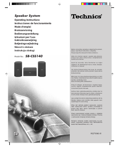 Bedienungsanleitung Technics SB-CSS140 Lautsprecher