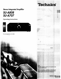 Manual Technics SU-A707 Amplifier