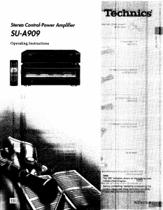Manual Technics SU-A909 Amplifier