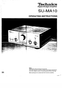 Manual Technics SU-MA10 Amplifier