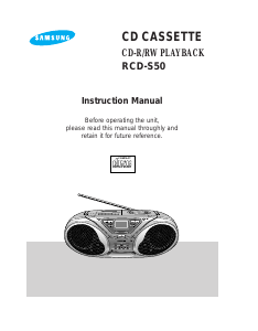 Manual Samsung RCD-S50 Stereo-set