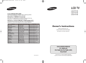 Manual Samsung LE27T51B LCD Television