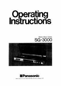 Manual Panasonic SG-3000 Turntable