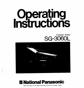 Handleiding Panasonic SG-3060 Platenspeler