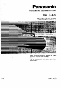 Handleiding Panasonic RX-FS430 Stereoset