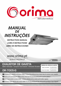 Manual de uso Orima OR 7005 G Campana extractora