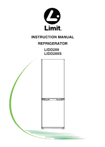 Bruksanvisning Limit LIDD288S Kyl-frys
