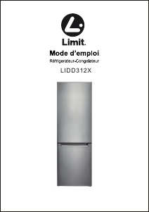 Mode d’emploi Limit LIDD312 Réfrigérateur combiné
