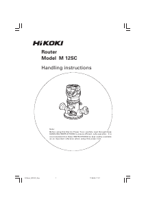 Bruksanvisning Hikoki M 12SC Överfräs
