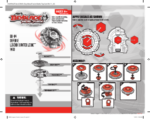 Manual Hasbro Beyblade Defense Legend Counter Leon