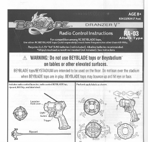 Manual Hasbro Beyblade Dranzer V RC