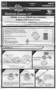 Manual Hasbro Beyblade Electronic Dranzer-S3
