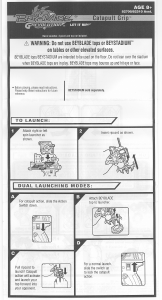 Manual Hasbro Beyblade Grevolution Catapult Grip