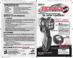 Manual Hasbro Beyblade IR Spin Control Meteo L Drago
