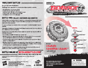 Manual Hasbro Beyblade Legend Counter Leone