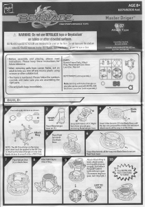 Manual Hasbro Beyblade Master Driger