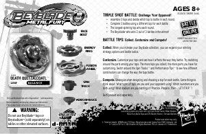 Manual Hasbro Beyblade Metal Fury Death Quetzalcoatl