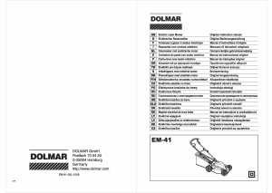 Manual Dolmar EM-41 Lawn Mower