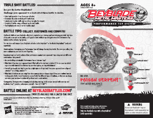 Manual Hasbro Beyblade Poison Serpent