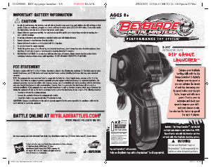 Manual Hasbro Beyblade Rip Gauge Launcher