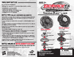 Manual Hasbro Beyblade Rock Zurafa and Torch Gemios
