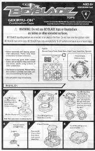 Manual Hasbro Beyblade Tops Gekiryu-Oh