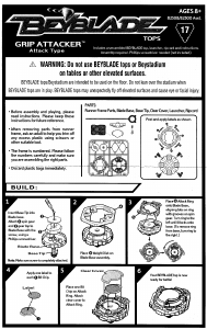 Manual Hasbro Beyblade Tops Grip Attacker