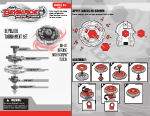Manual Hasbro Beyblade Tournament Set Rock Scorpio