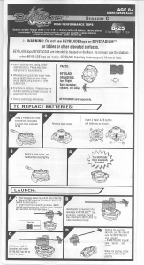 Manual Hasbro Beyblade V Force Dranzer G
