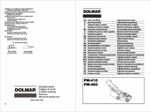 Manual Dolmar PM-410 Lawn Mower