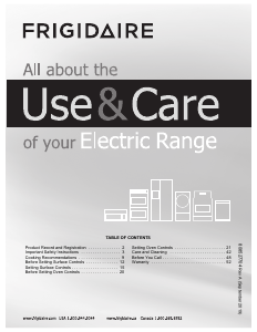 Manual Frigidaire GCRE3060AF Range