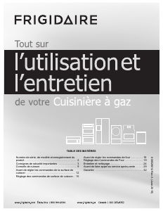 Mode d’emploi Frigidaire FCRG3005AW Cuisinière